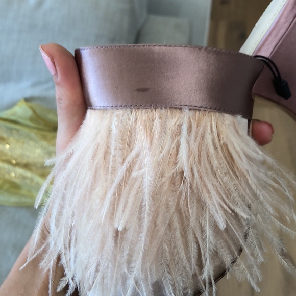 Super RARE! Zara High Heel Mules Feathers, Broach - Picture 7 of 7